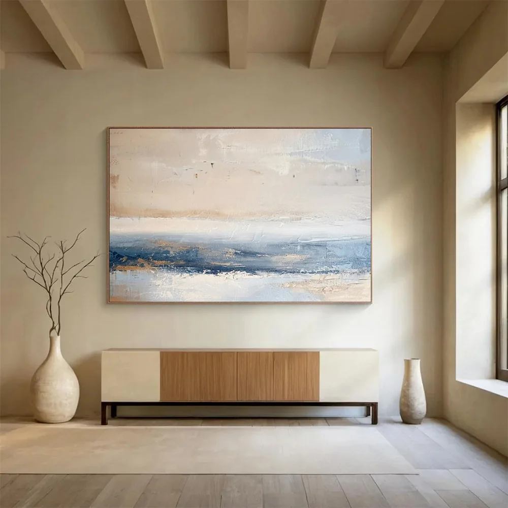 Neutral Original Handmade Landscape Abstract Artwork DTA24